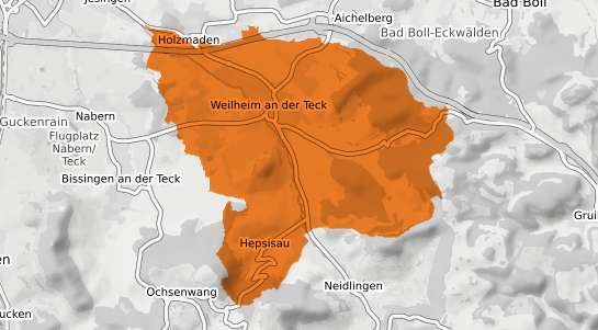 Mietspiegelkarte Weilheim an der Teck